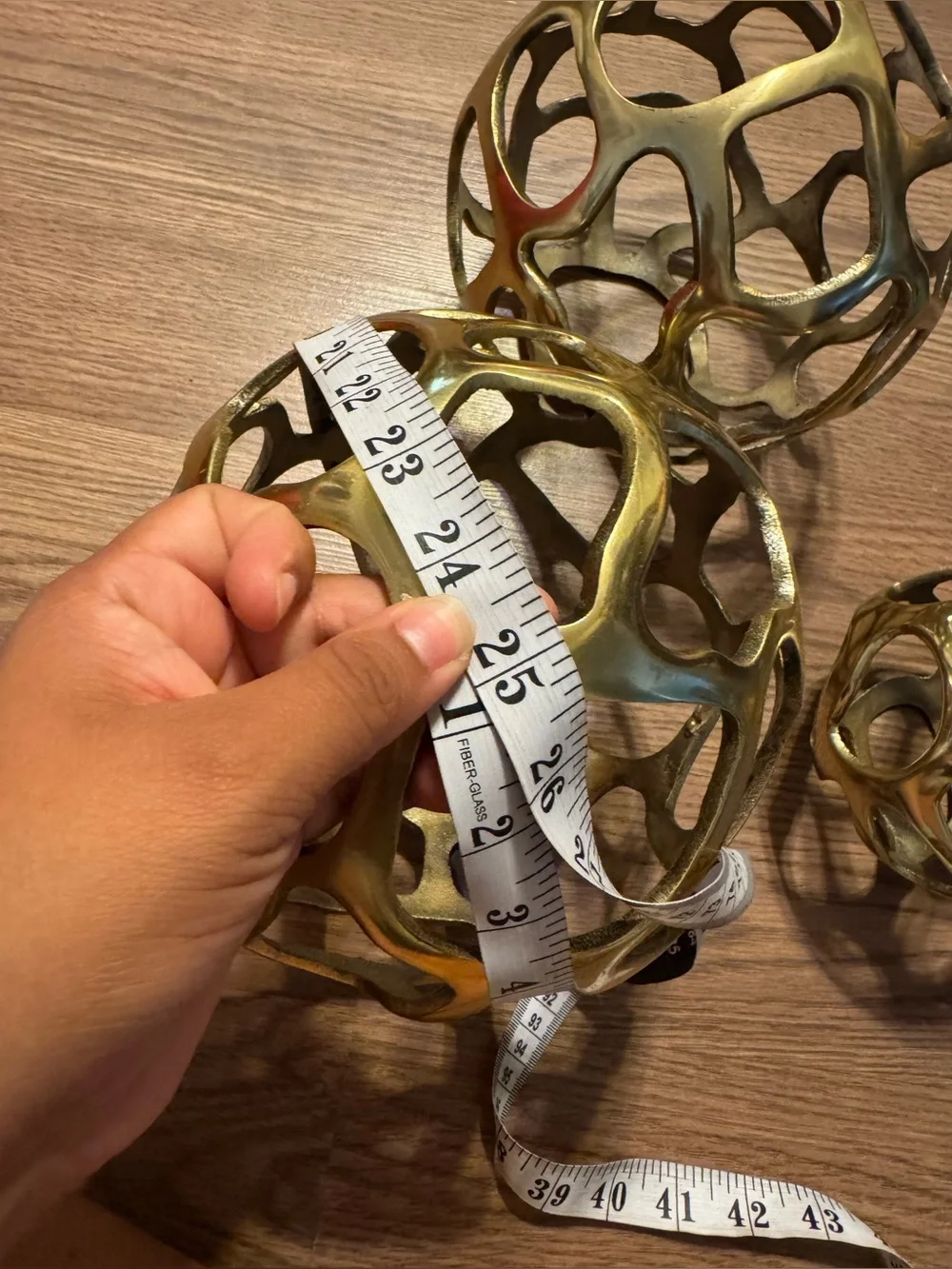 Decorative Openwork Metal Orb Set - Accent